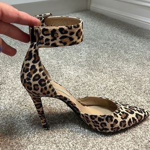 Leopard DVF ankle strap heels size 8